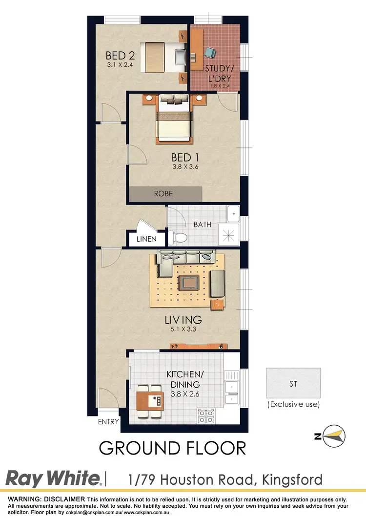 Floorplan of Homely apartment listing, 1/79 Houston Road, Kingsford NSW 2032