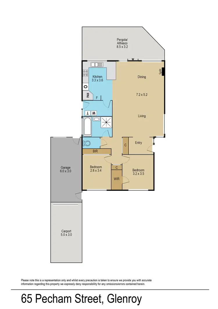 Floorplan of Homely house listing, 65 Pecham Street, Glenroy VIC 3046