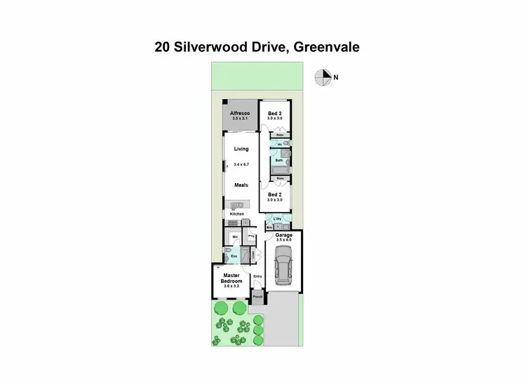 Floorplan of Homely house listing, 20 Silverwood Drive, Greenvale VIC 3059