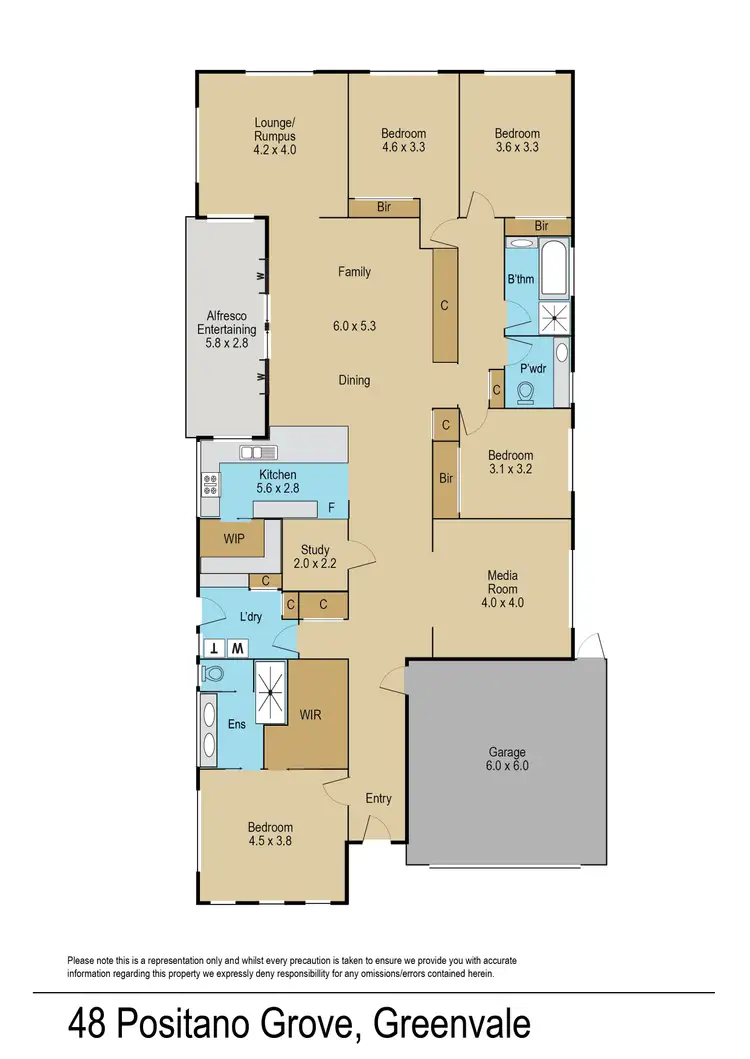 Floorplan of Homely house listing, 48 Positano Grove, Greenvale VIC 3059