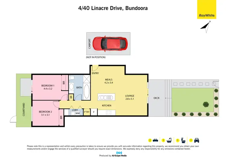 Floorplan of Homely unit listing, 4/40 Linacre Drive, Bundoora VIC 3083