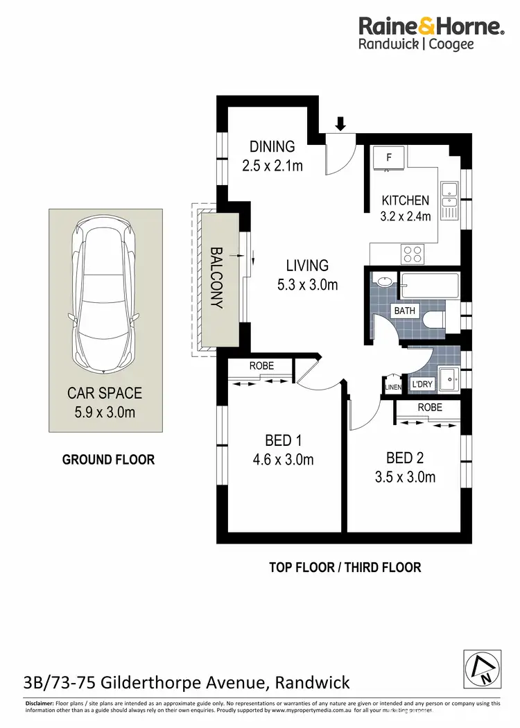 Floorplan of Homely apartment listing, 3B/73-75 Gilderthorpe Avenue, Randwick NSW 2031