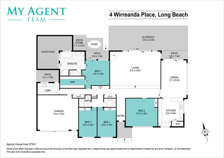 Floorplan of Homely house listing, 4 Wirreanda Place, Long Beach NSW 2536