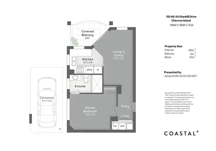 Floorplan of Homely apartment listing, 48-54 Stanhill Drive, Chevron Island QLD 4217