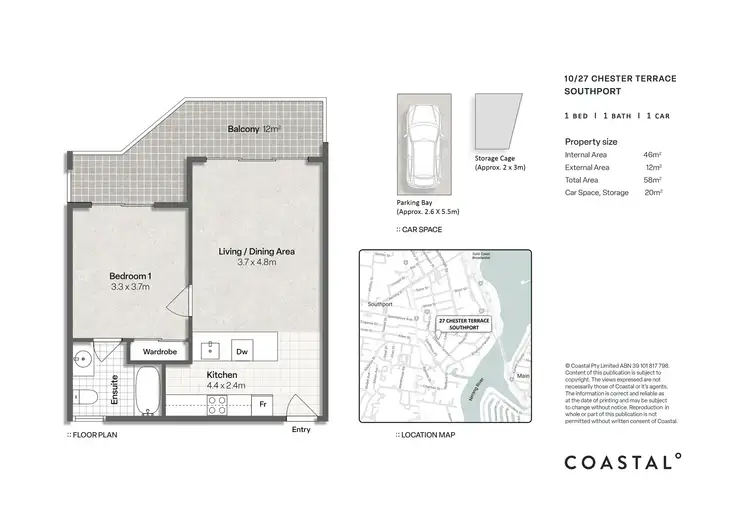Floorplan of Homely apartment listing, 10/27 Chester Terrace, Southport QLD 4215