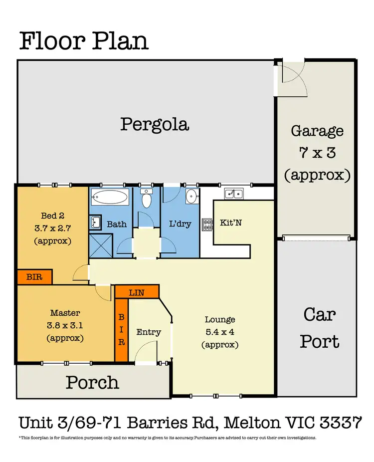 Floorplan of Homely unit listing, 3/69-71 Barries Road, Melton VIC 3337