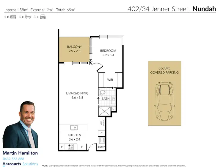 Floorplan of Homely unit listing, 402/34 Jenner Street, Nundah QLD 4012
