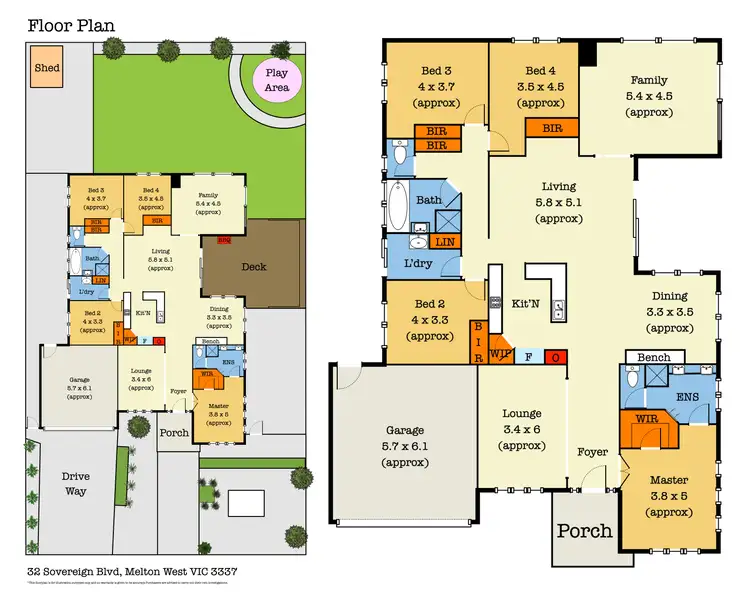 Floorplan of Homely house listing, 32 Sovereign Boulevard, Harkness VIC 3337