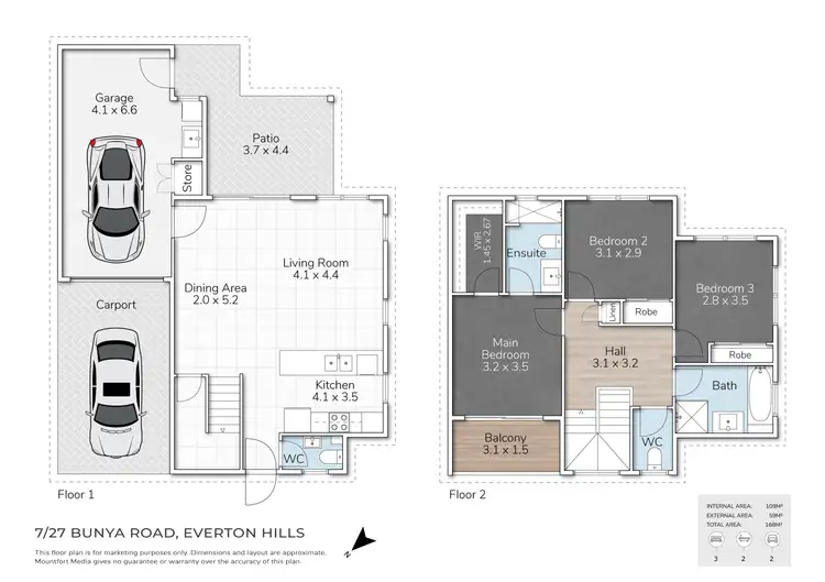 Floorplan of Homely townhouse listing, 7/27 Bunya Road, Everton Hills QLD 4053