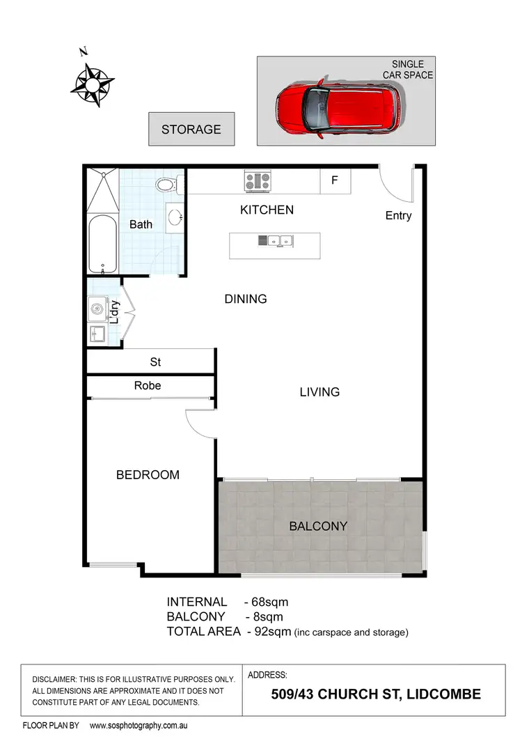 Floorplan of Homely apartment listing, 509/43 Church Street, Lidcombe NSW 2141