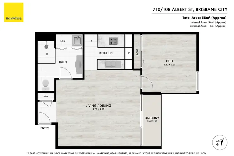Floorplan of Homely apartment listing, 710/108 Albert Street, Brisbane City QLD 4000