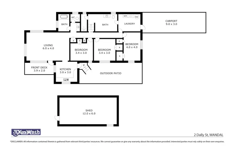 Floorplan of Homely house listing, 2 Dally Street, Wandal QLD 4700