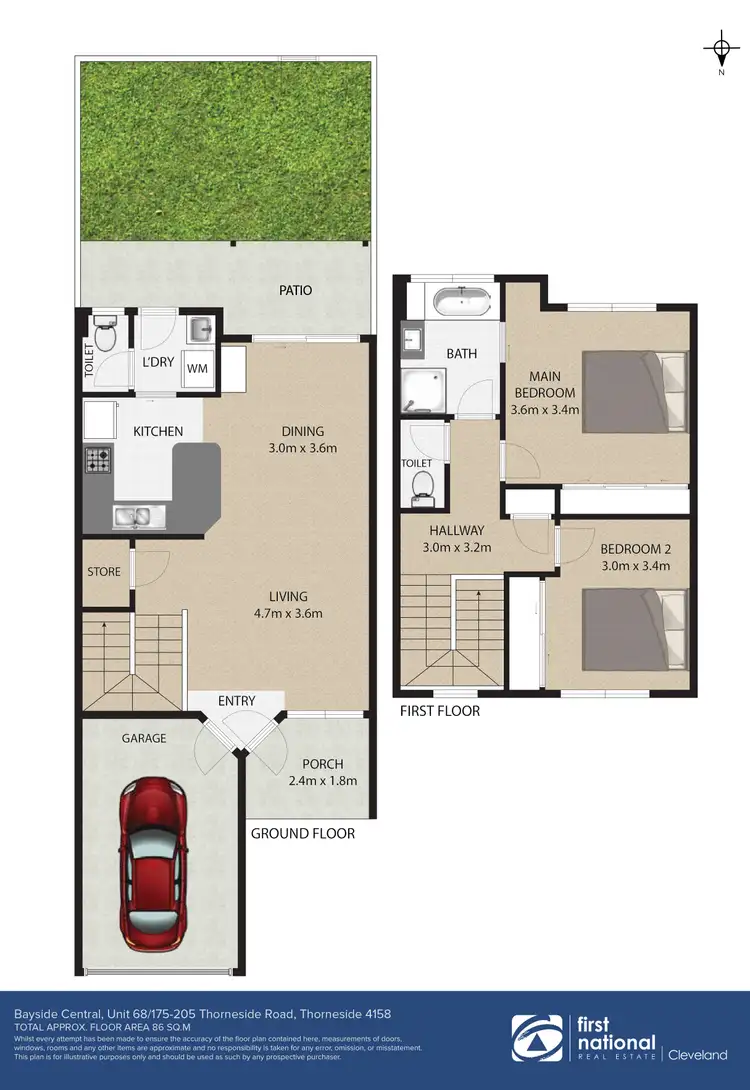 Floorplan of Homely townhouse listing, 68/175 Thorneside Road, Thorneside QLD 4158