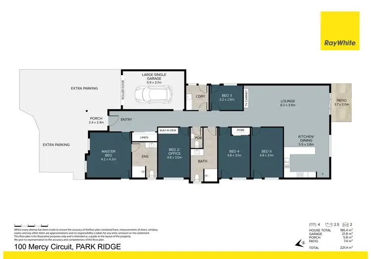 Floorplan of Homely house listing, 100 Mercy Circuit, Park Ridge QLD 4125