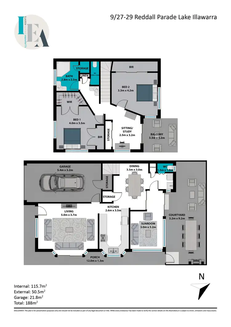 Floorplan of Homely townhouse listing, 9/27-29 Reddall Parade, Lake Illawarra NSW 2528