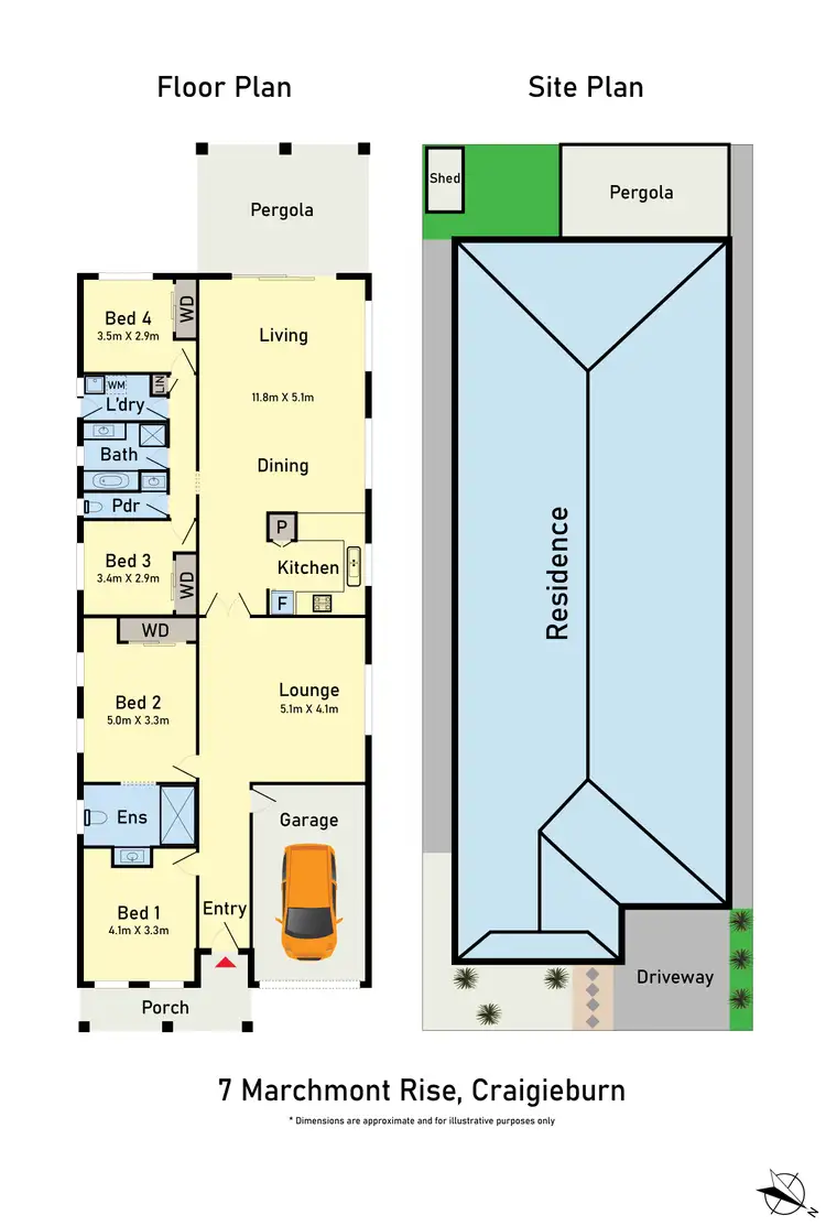 Floorplan of Homely house listing, 7 Marchmont Rise, Craigieburn VIC 3064