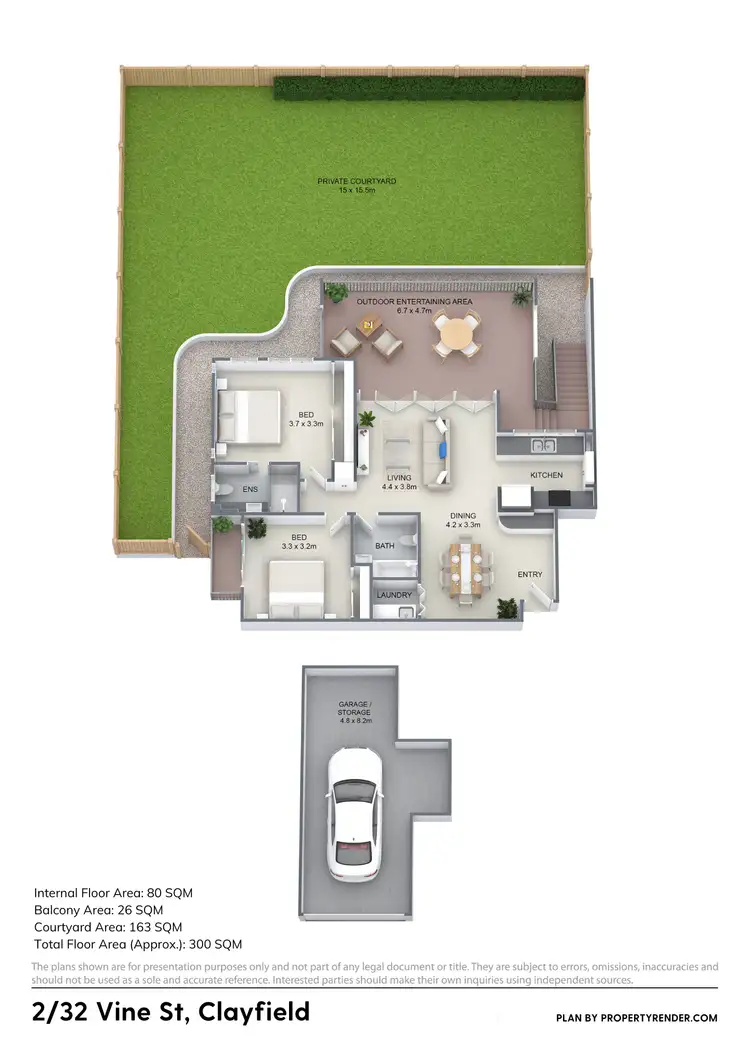 Floorplan of Homely townhouse listing, 2/32 Vine Street, Clayfield QLD 4011