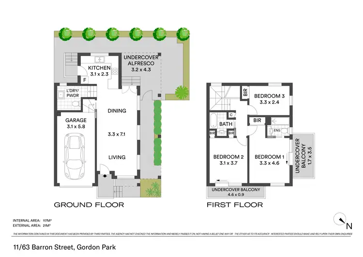Floorplan of Homely townhouse listing, 11/63 Barron Street, Gordon Park QLD 4031