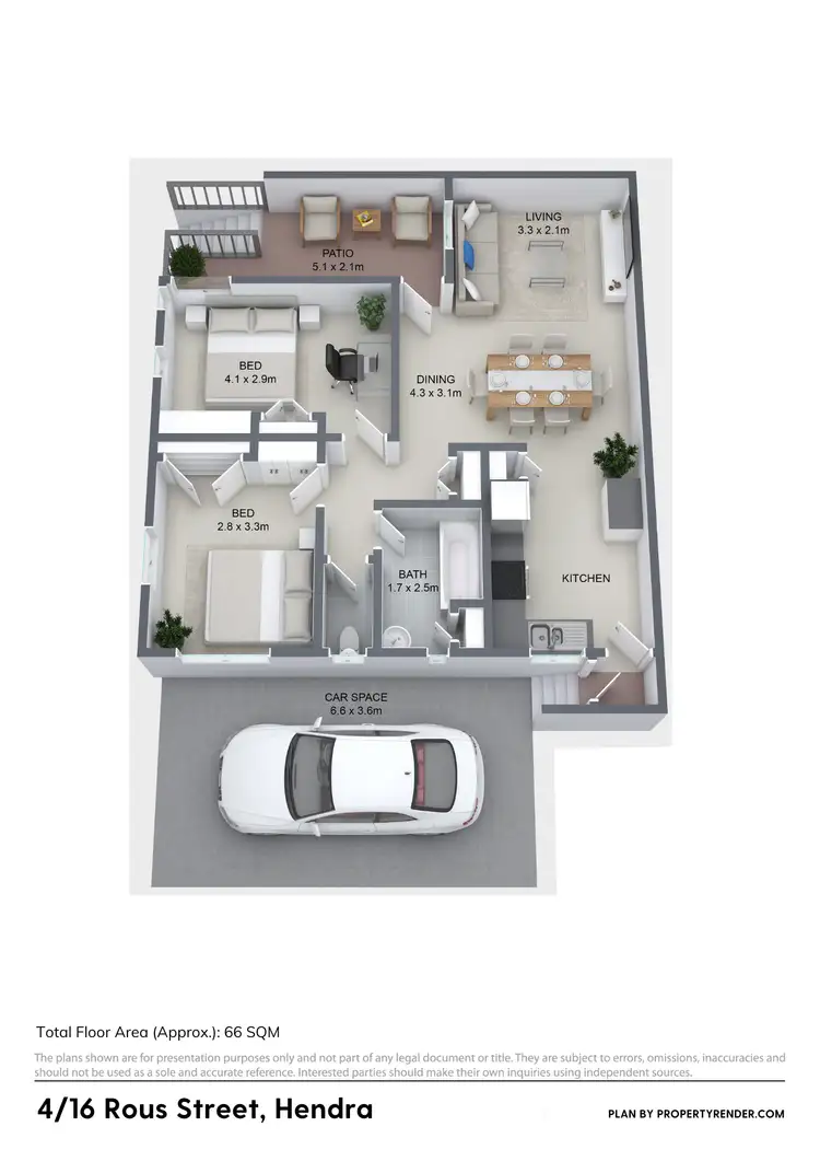 Floorplan of Homely unit listing, 4/16 Rous Street, Hendra QLD 4011