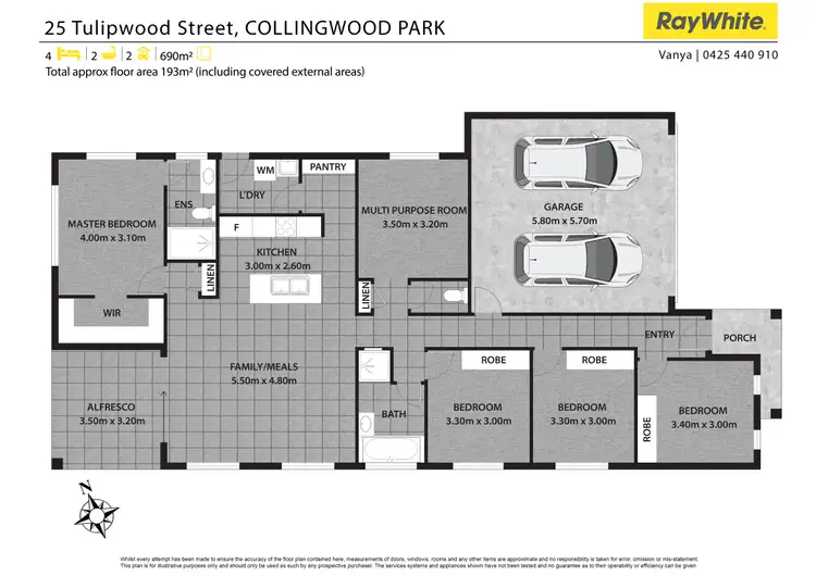 Floorplan of Homely house listing, 25 Tulipwood Street, Collingwood Park QLD 4301