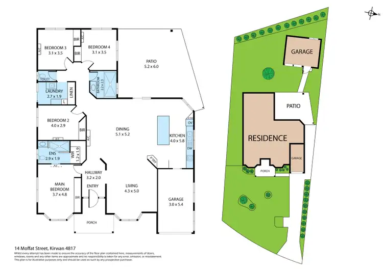 Floorplan of Homely house listing, 14 Moffat Street, Kirwan QLD 4817