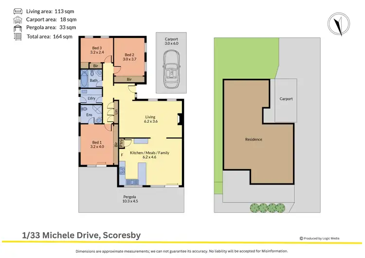 Floorplan of Homely unit listing, 1/33 Michele Drive, Scoresby VIC 3179