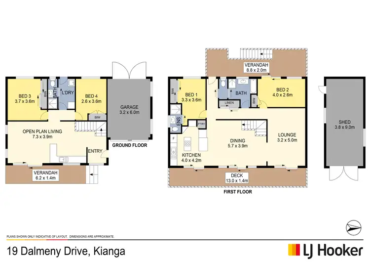 Floorplan of Homely house listing, 19 Dalmeny Drive, Kianga NSW 2546