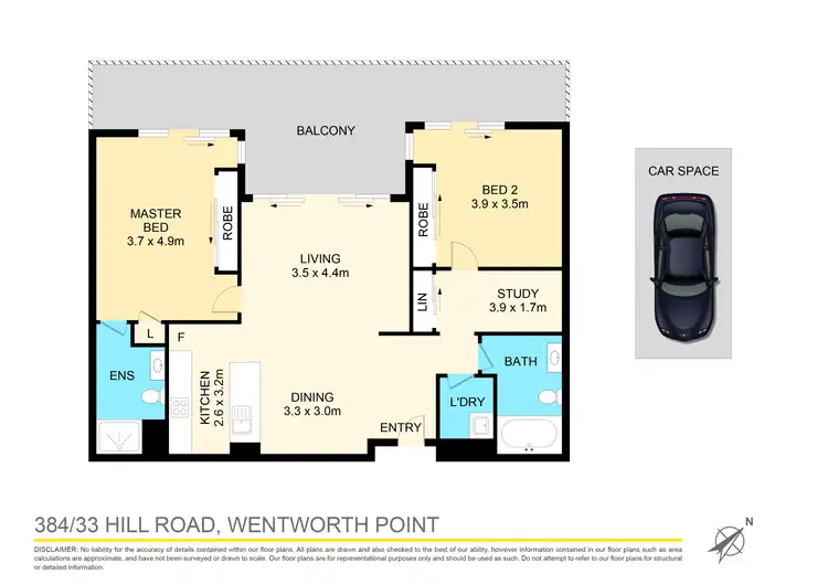 Floorplan of Homely apartment listing, 384/33 Hill Road, Wentworth Point NSW 2127