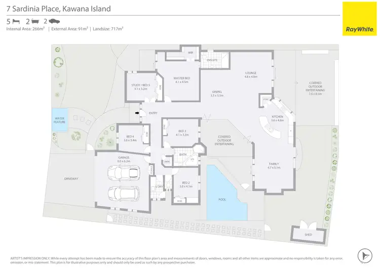 Floorplan of Homely house listing, 7 Sardinia Place, Kawana Island QLD 4575