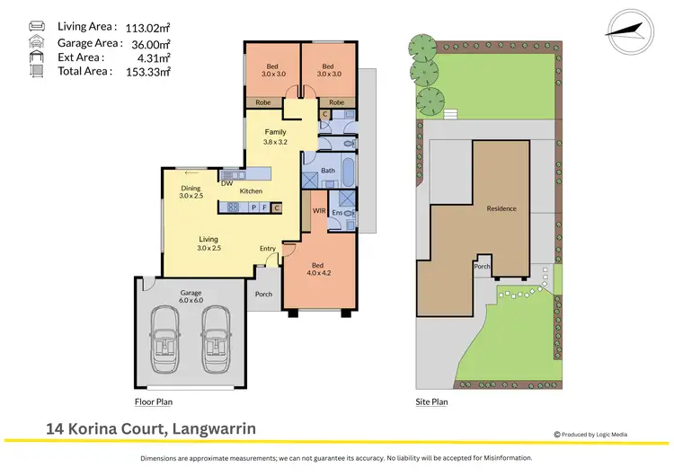 Floorplan of Homely house listing, 14 Korina Court, Langwarrin VIC 3910