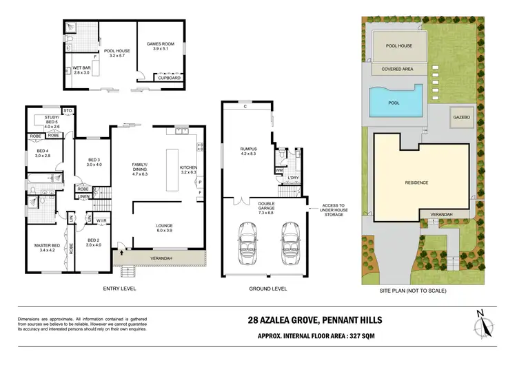 Floorplan of Homely house listing, 28 Azalea Grove, Pennant Hills NSW 2120
