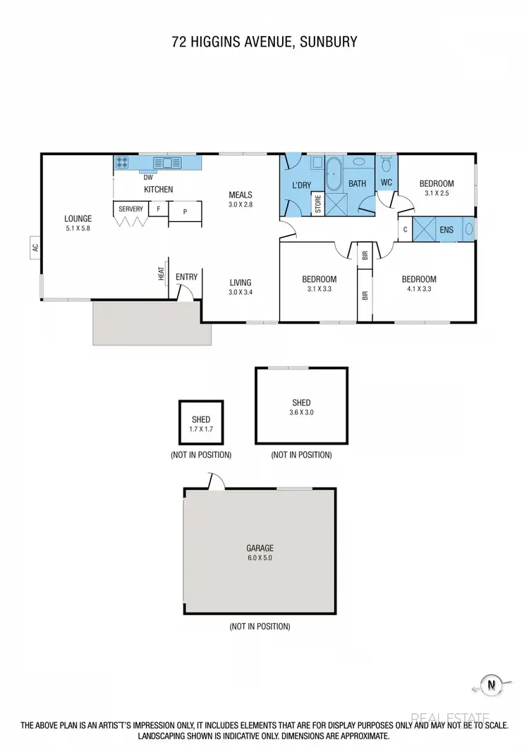 Floorplan of Homely house listing, 72 Higgins Avenue, Sunbury VIC 3429