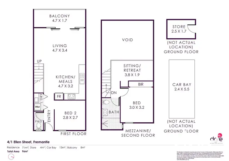 Floorplan of Homely apartment listing, 4/1 Ellen Street, Fremantle WA 6160