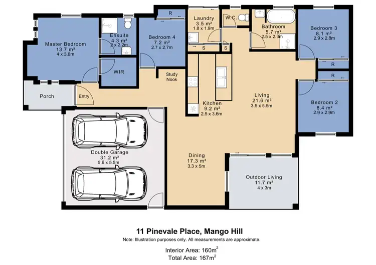 Floorplan of Homely house listing, 11 Pinevale Place, Mango Hill QLD 4509