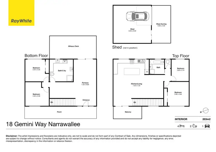 Floorplan of Homely house listing, 18 Gemini Way, Narrawallee NSW 2539