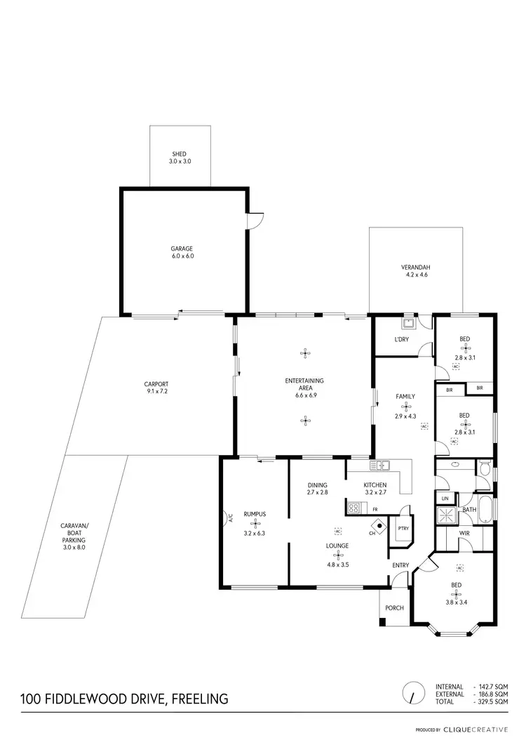 Floorplan of Homely house listing, 100 Fiddlewood Drive, Freeling SA 5372