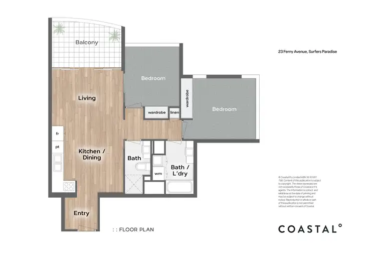 Floorplan of Homely apartment listing, 3365/23 Ferny Avenue, Surfers Paradise QLD 4217