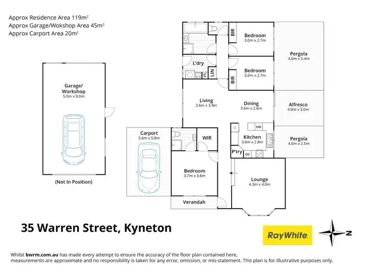 Floorplan of Homely house listing, 35 Warren Street, Kyneton VIC 3444