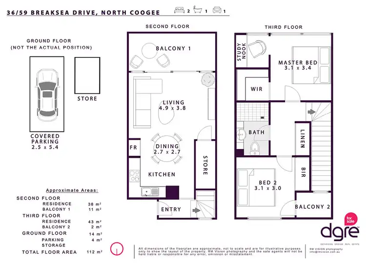 Floorplan of Homely apartment listing, 36/59 Breaksea Drive, North Coogee WA 6163