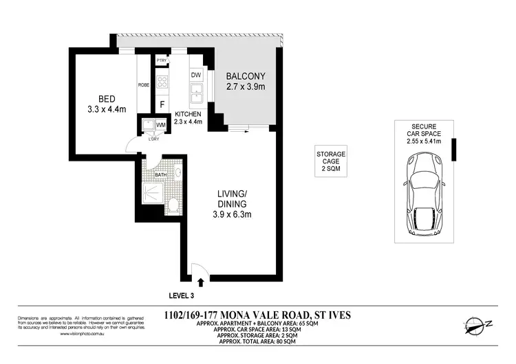 Floorplan of Homely apartment listing, 1102/169-177 Mona Vale Road, St Ives NSW 2075
