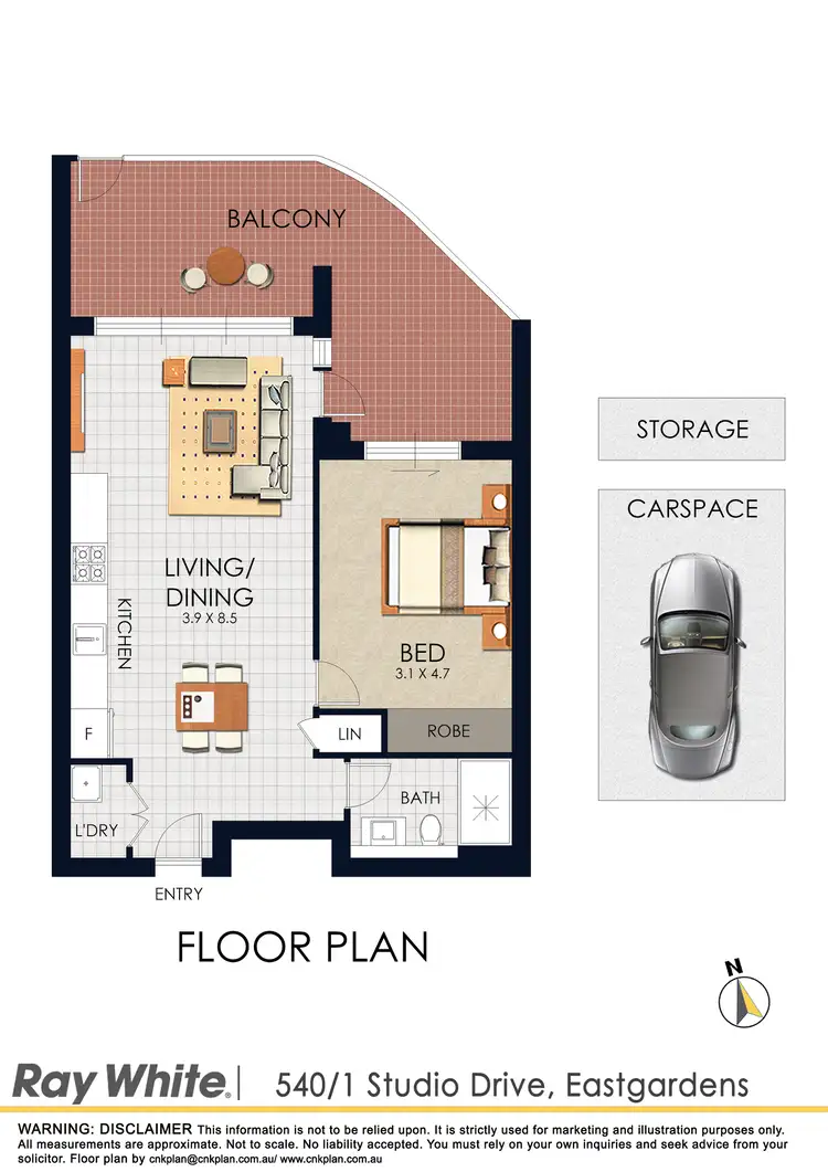Floorplan of Homely apartment listing, 540/1 Studio Drive, Eastgardens NSW 2036