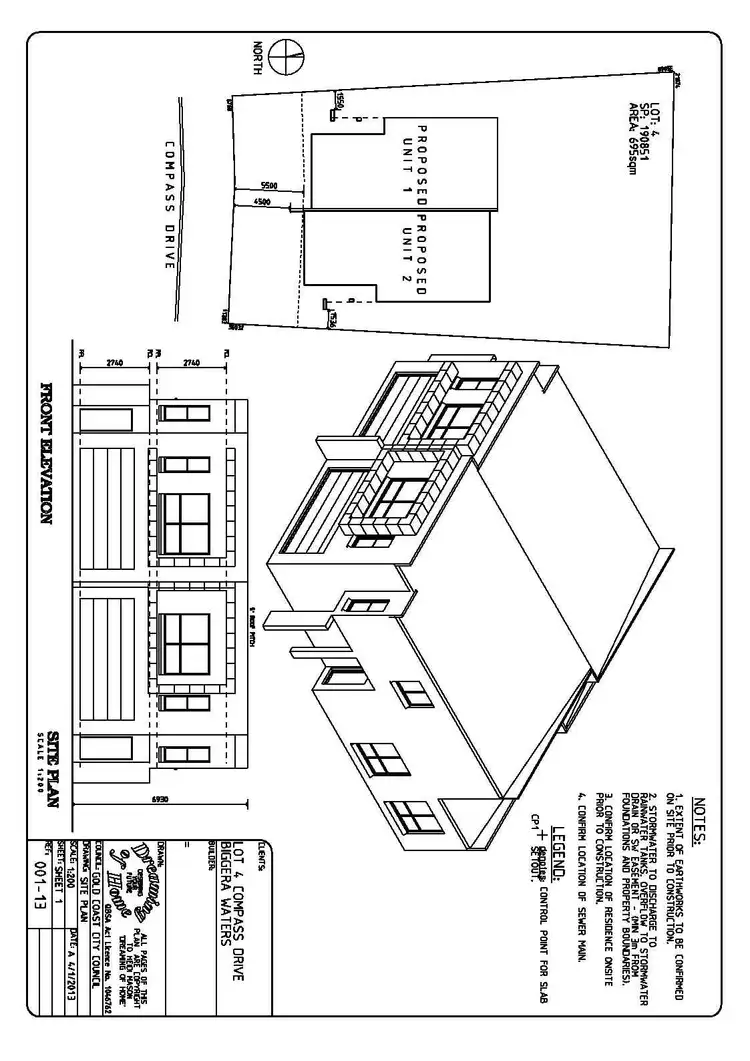 Floorplan of Homely semi-detached listing, 1/8 Compass Drive, Biggera Waters QLD 4216
