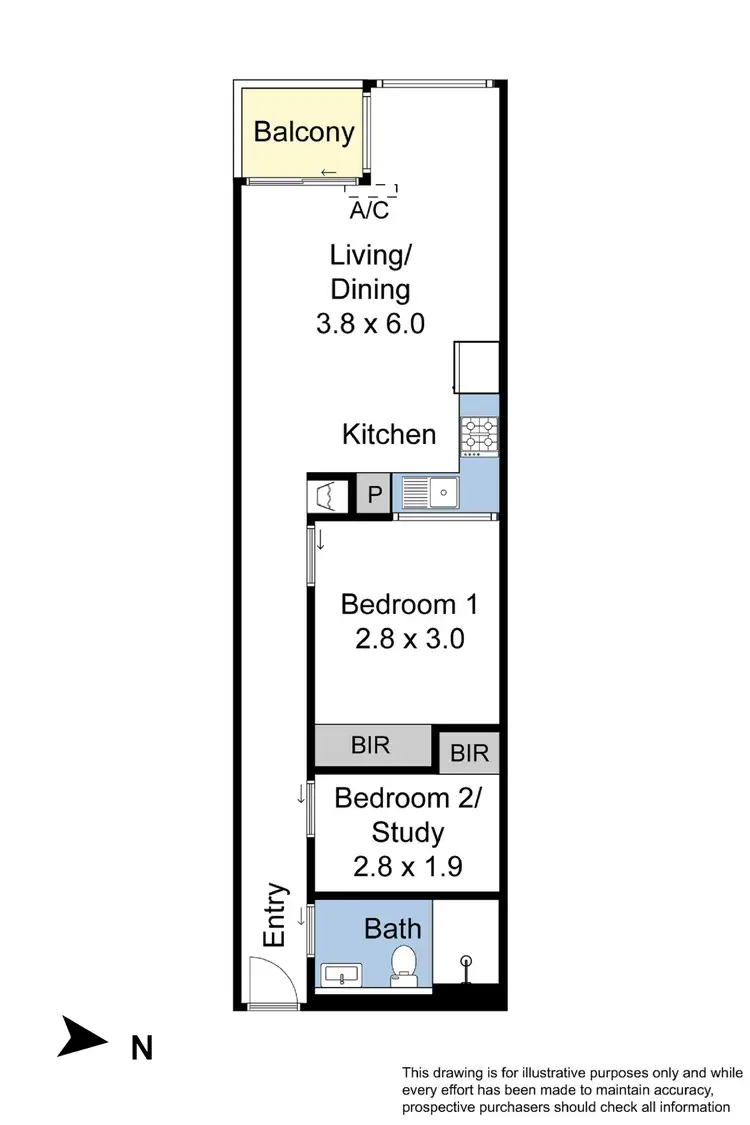 Floorplan of Homely apartment listing, 205/18 Russell Place, Melbourne VIC 3000
