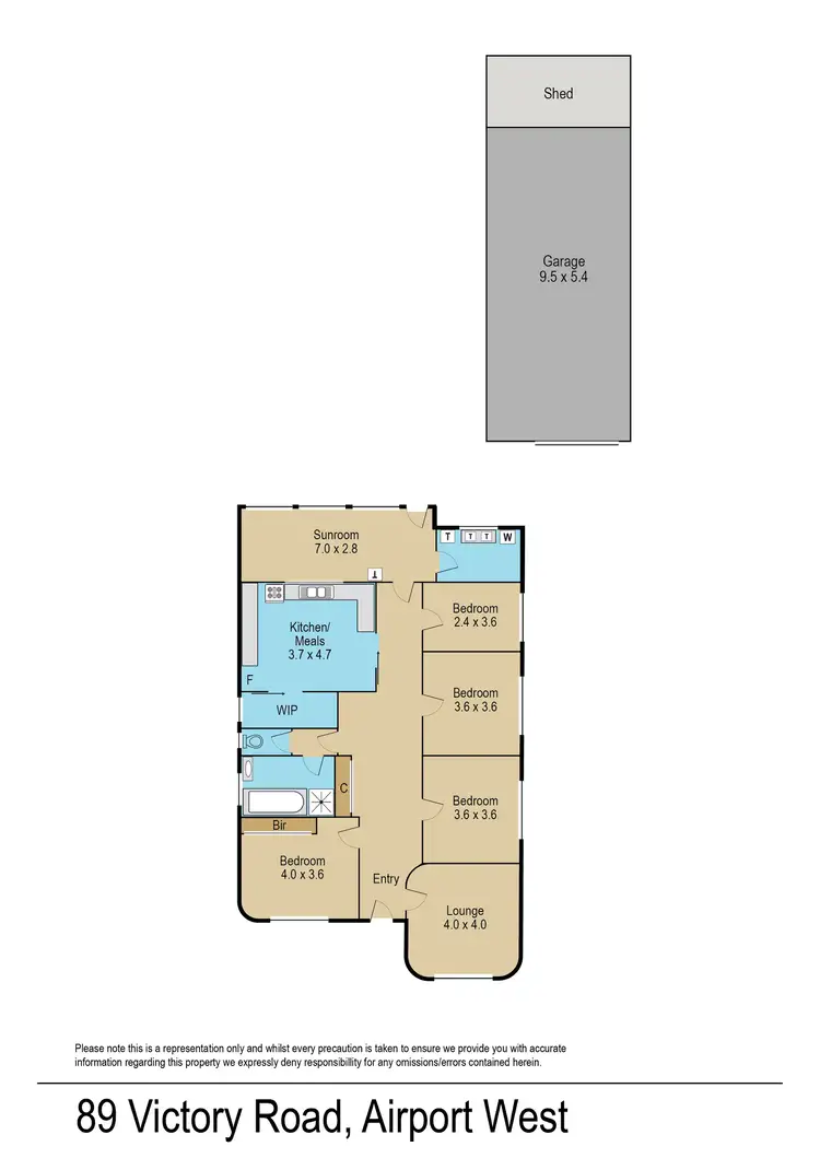 Floorplan of Homely house listing, 89 Victory Road, Airport West VIC 3042