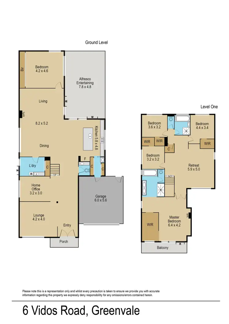 Floorplan of Homely house listing, 6 Vidos Road, Greenvale VIC 3059