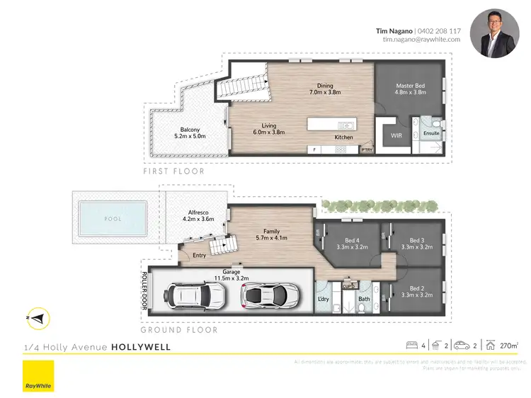 Floorplan of Homely semi-detached listing, 1/4 Holly Avenue, Hollywell QLD 4216