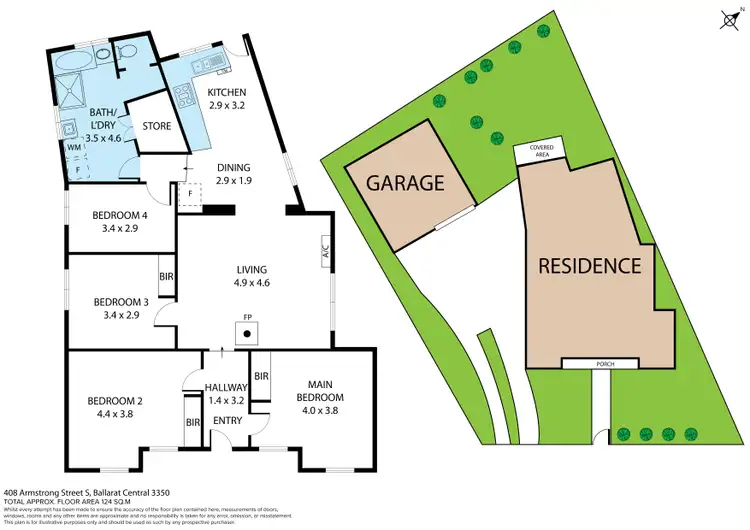 Floorplan of Homely house listing, 408 Armstrong St South, Ballarat Central VIC 3350