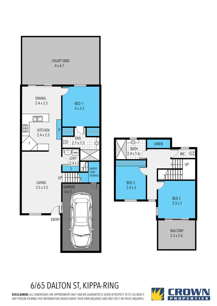 Floorplan of Homely townhouse listing, 6/65 Dalton Street, Kippa-Ring QLD 4021