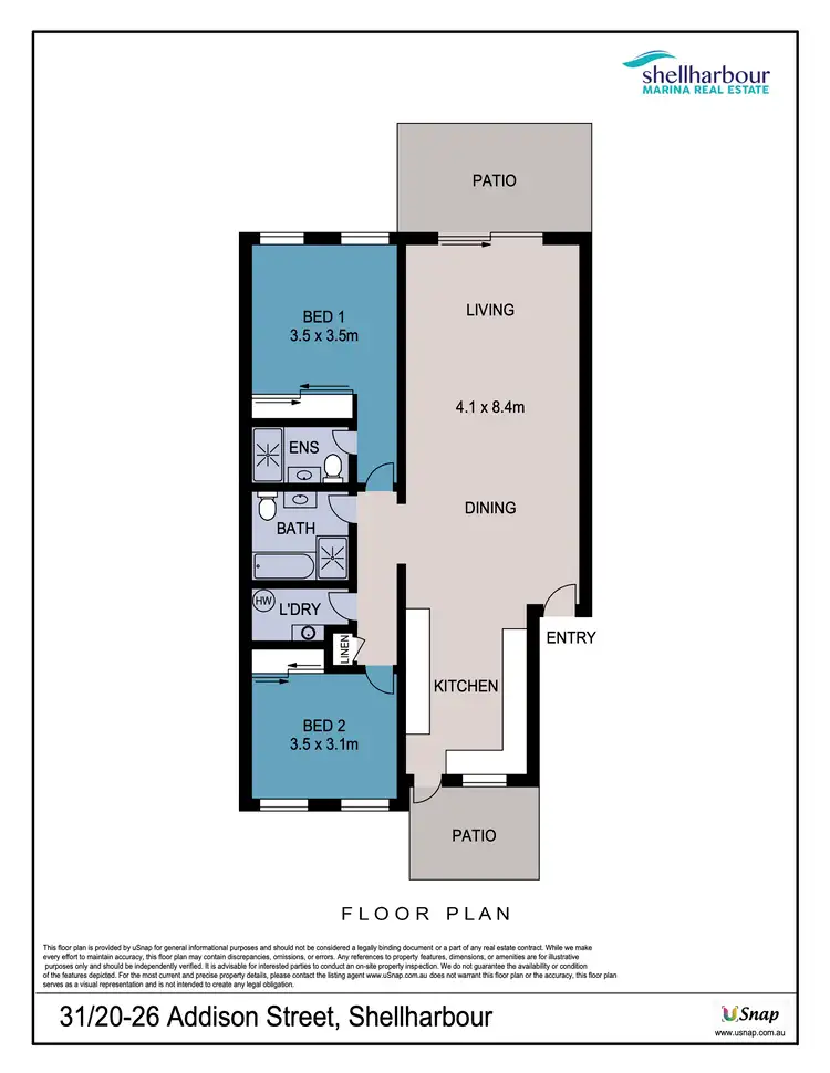 Floorplan of Homely apartment listing, 31/20-26 Addison street, Shellharbour NSW 2529