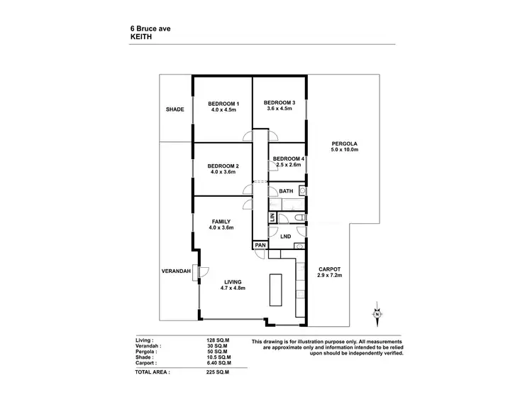 Floorplan of Homely house listing, 6 Bruce Avenue, Keith SA 5267